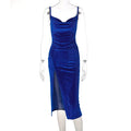 Sleeveless Evening Gown: Elegant Chic - Blingy Bag LLC