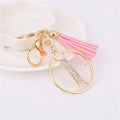 Rhinestones English Letter Alloy Keychain - Blingy Bag LLC