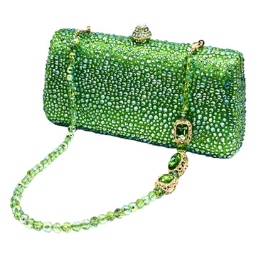 Satin Rhinestone Clutch Bag – Evening Party Wedding Purse