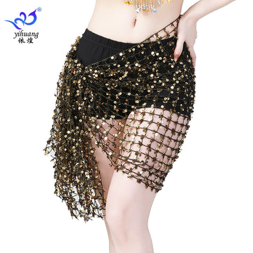 Velvet Sequin Hip Scarf – Chain Belt for Dazzling Dance Moves