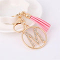 Rhinestones English Letter Alloy Keychain - Blingy Bag LLC