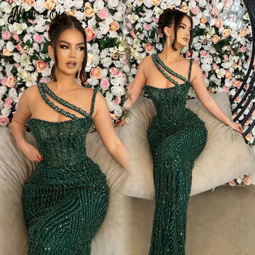Emerald Green Party Dress Long Maxi Halter Evening Night Gowns