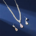 V-Shaped Rhinestone Jewelry Set - Blingy Bag LLC