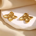 Elegant Shiny Flower Earrings - Blingy Bag LLC