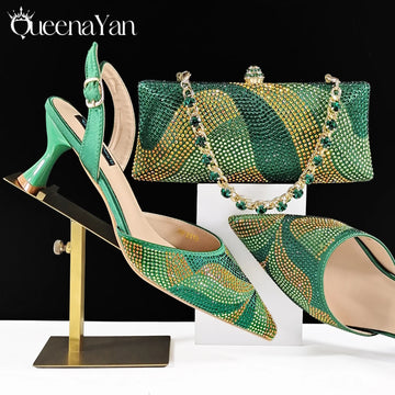 Dazzling Heels & Chic Long Clutch Bag – Perfect Shoes & Bag Set for Special Occasions