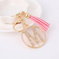 Rhinestones English Letter Alloy Keychain - Blingy Bag LLC