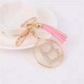 Rhinestones English Letter Alloy Keychain - Blingy Bag LLC