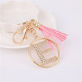Rhinestones English Letter Alloy Keychain - Blingy Bag LLC