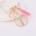 Rhinestones English Letter Alloy Keychain - Blingy Bag LLC
