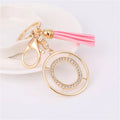 Rhinestones English Letter Alloy Keychain - Blingy Bag LLC